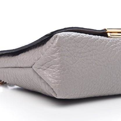 Burberry Signature Grain Medium Mildenhall Crossbody Bag Pale Grey 8 of 10