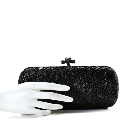 Bottega Veneta Ayers Intrecciato Karung Knot Clutch Black 7 of 8