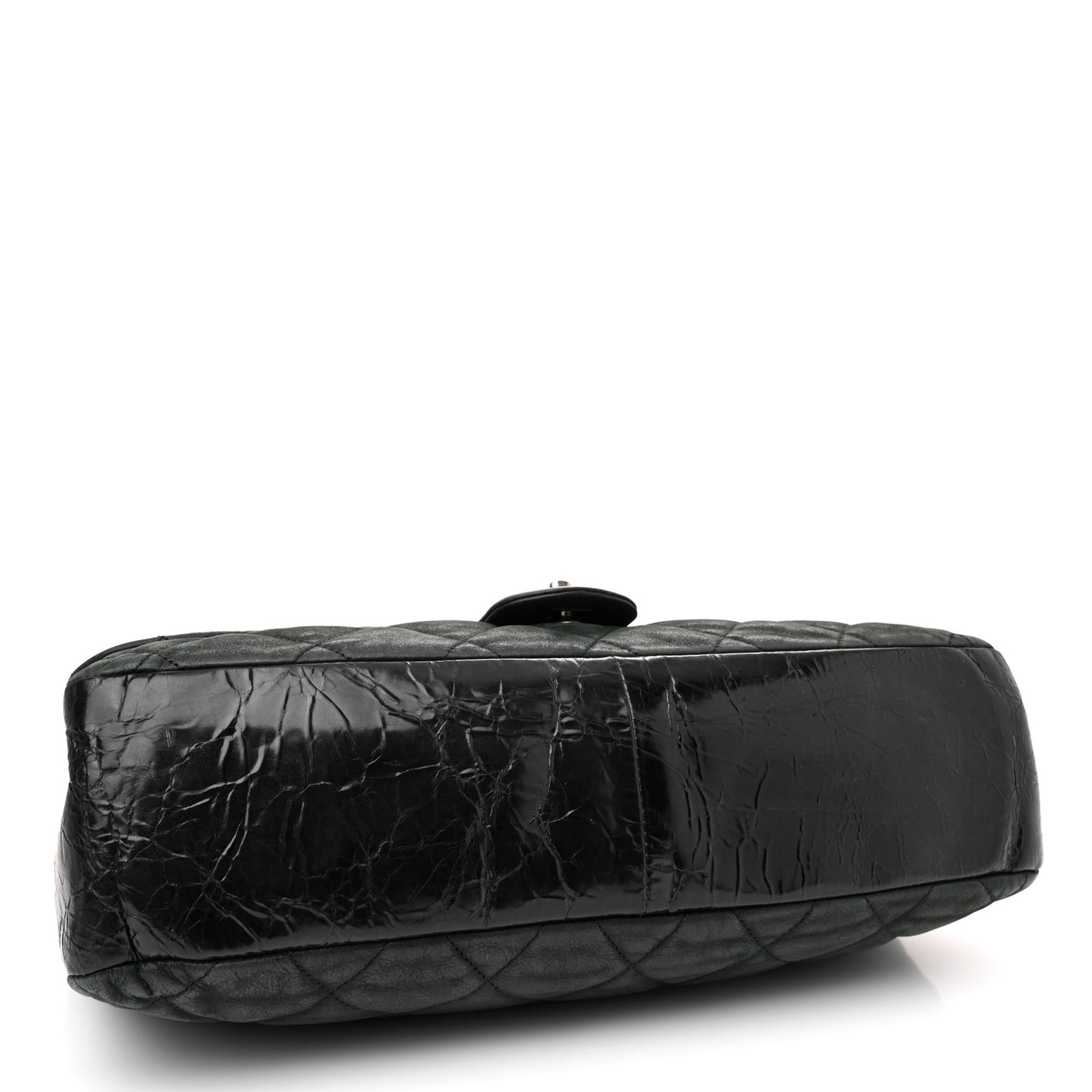 Iridescent Calfskin In The Mix Jumbo Flap Green Black