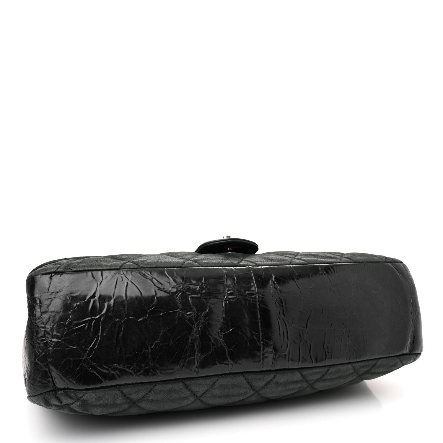 Chanel Iridescent Calfskin In The Mix Jumbo Flap Green Black 4 of 12