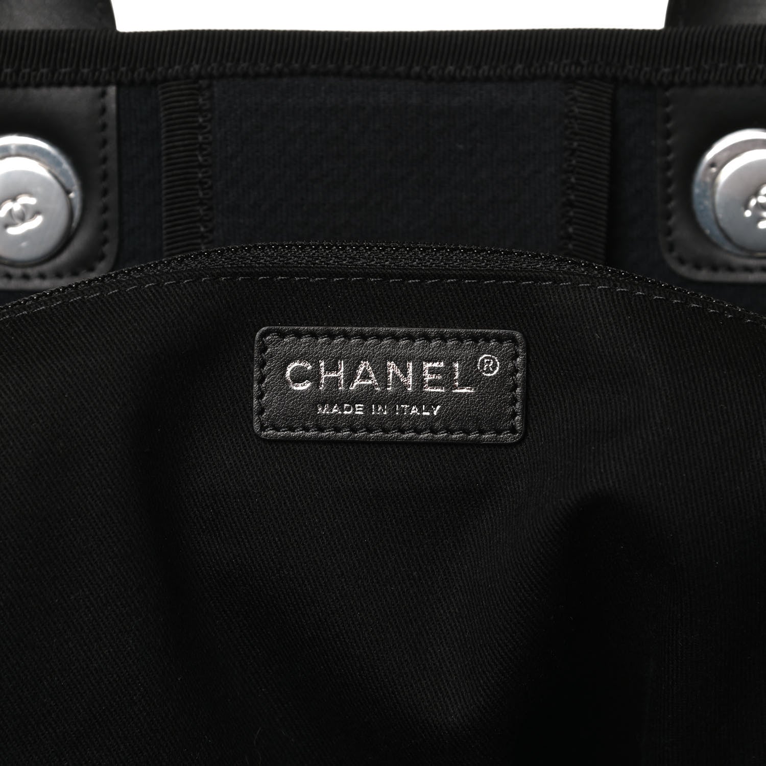 Chanel Mixed Fibers Large Deauville Tote Black 6 of 14