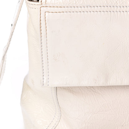 Fendi Vitello Naplak Large Convertible Baguette White 15 of 16