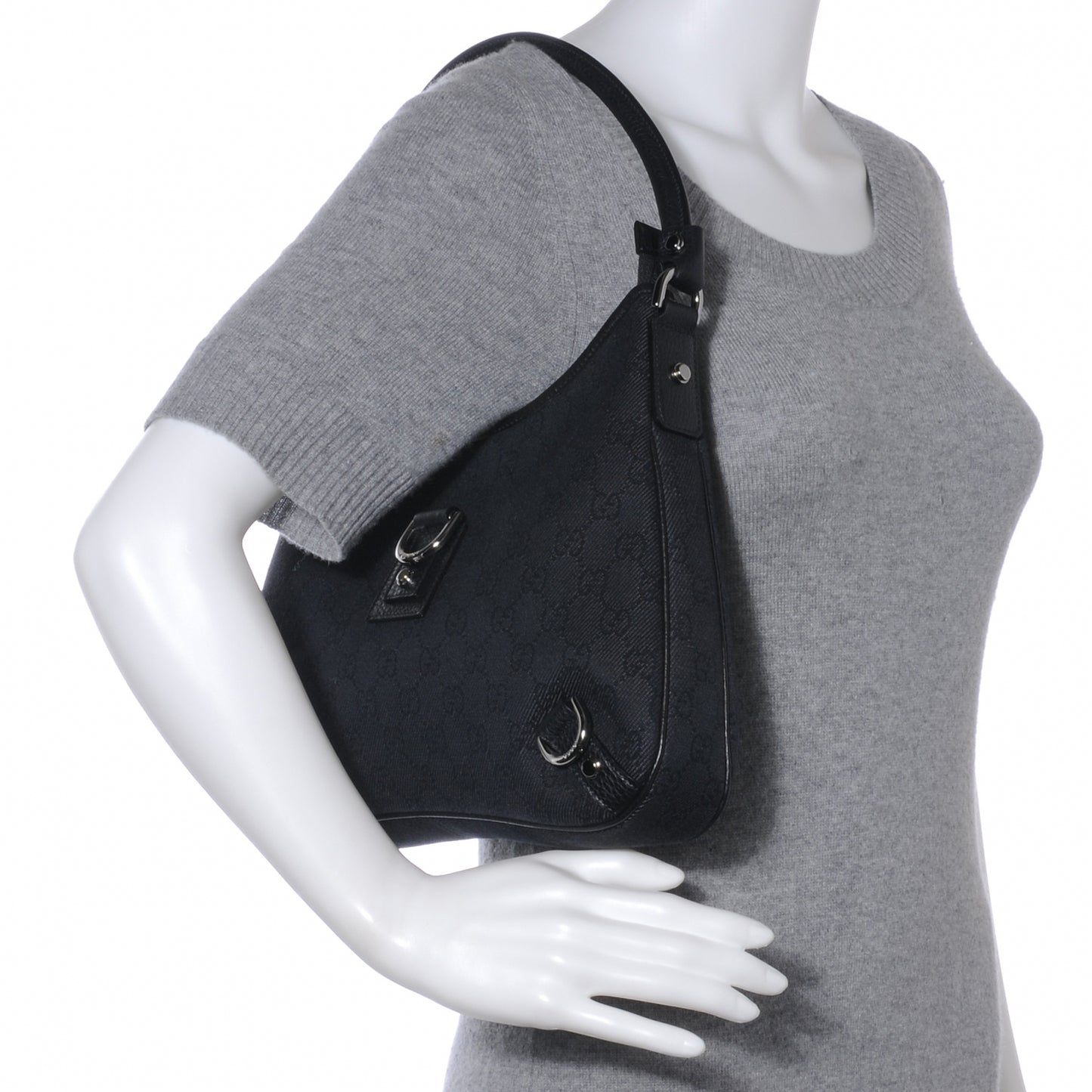 Monogram Small Abbey Hobo Black