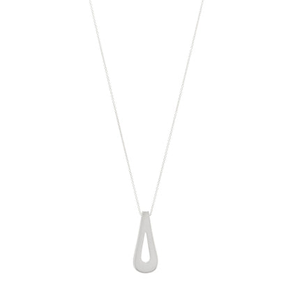 Tiffany Sterling Silver Blue Sapphire Loop Pendant Necklace 1 of 5