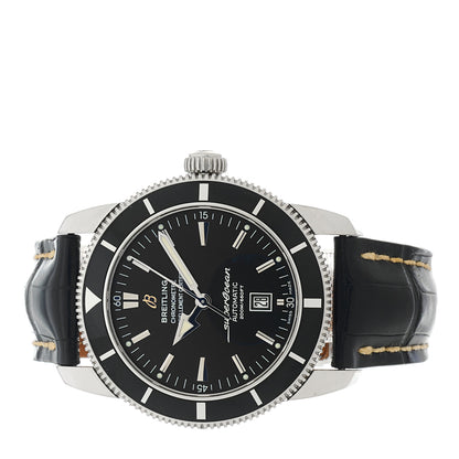 Breitling Stainless Steel Alligator 46mm Superocean Heritage 46 Automatic Watch Black A17320 2 of 6