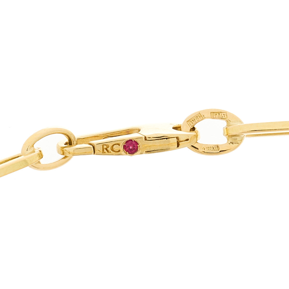 Roberto Coin 18K Yellow Gold Classic Alternating Size Paper Clip Bracelet 3 of 4