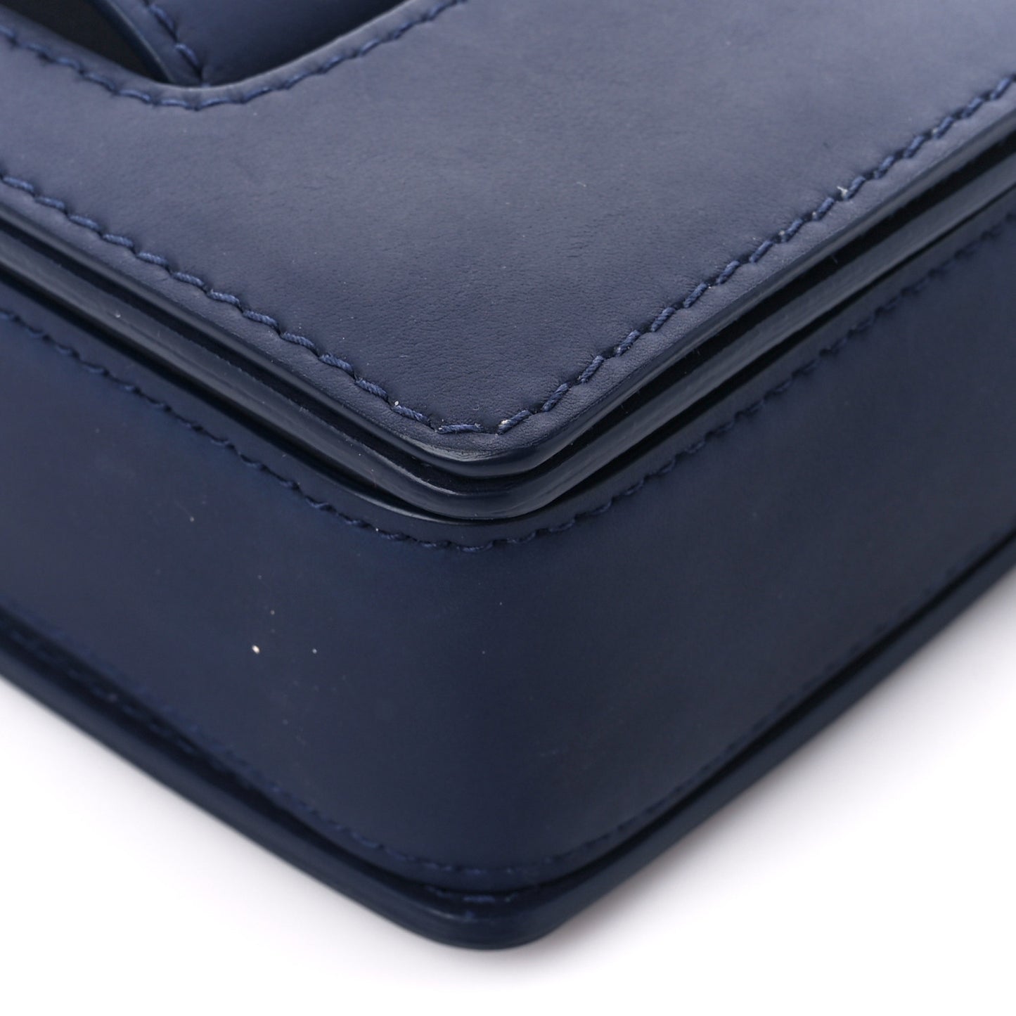 Smooth Calfskin Monochrome Dio(r)evolution Flap Bag Dark Blue