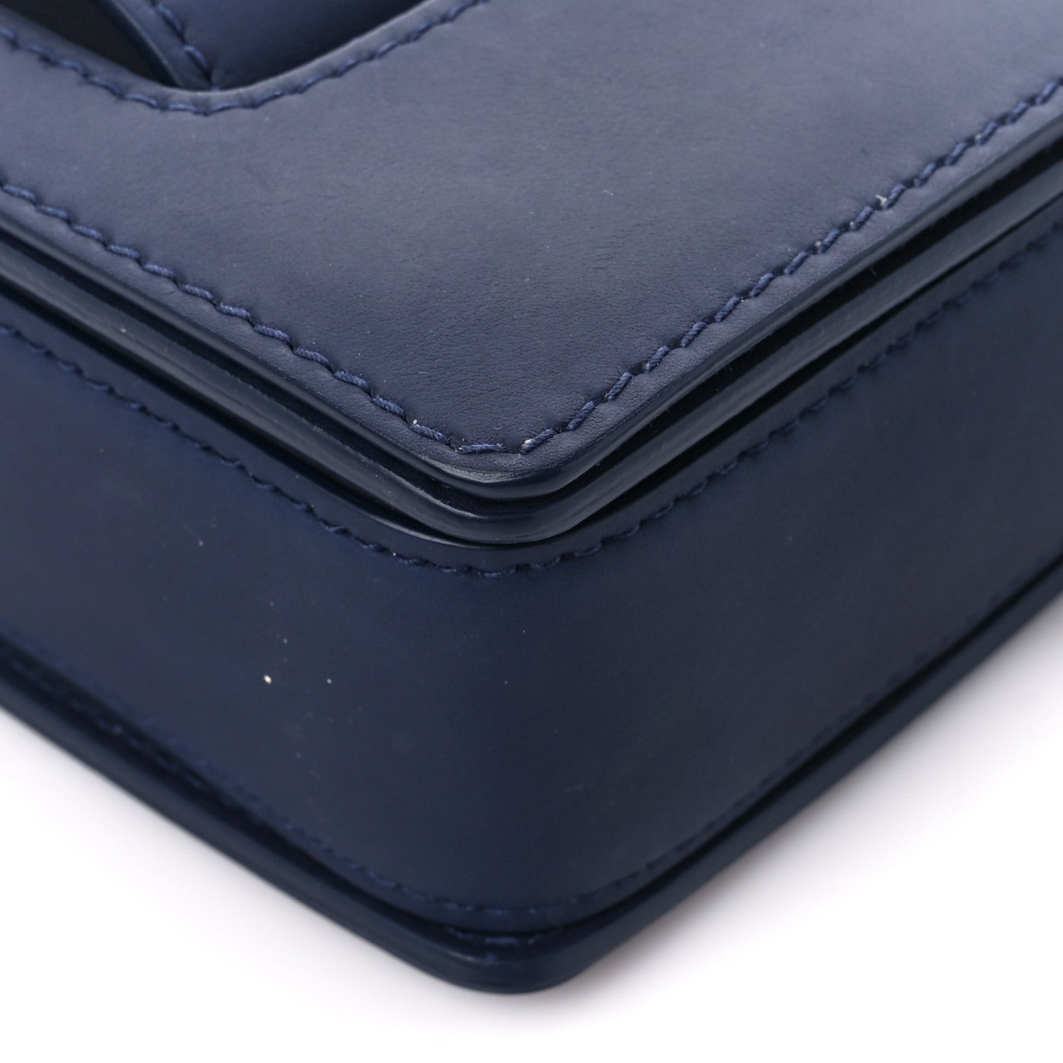 Christian Dior Smooth Calfskin Monochrome Dio(r)evolution Flap Bag Dark Blue 9 of 10