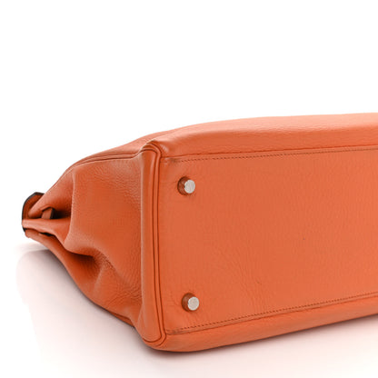 Hermes Togo Kelly Retourne 35 Orange 9 of 16