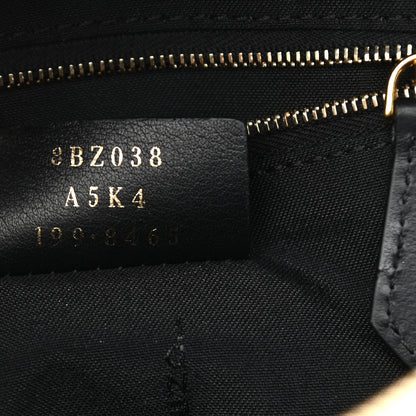 Fendi Glazed Fabric Vitello Century FF 1974 Stamp Patch Mini Backpack Mogano Panna Black 7 of 11