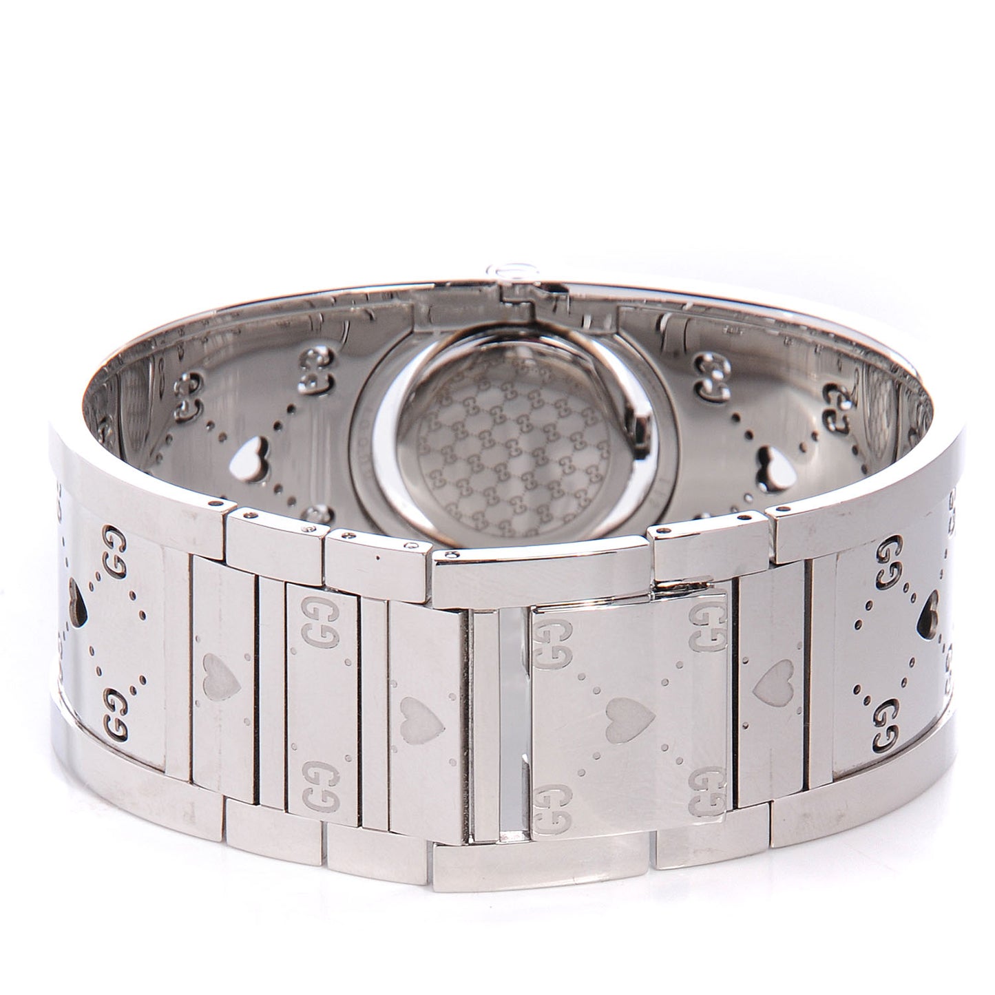 Stainless Steel Mother of Pearl 23mm Twirl Heart Quartz Watch