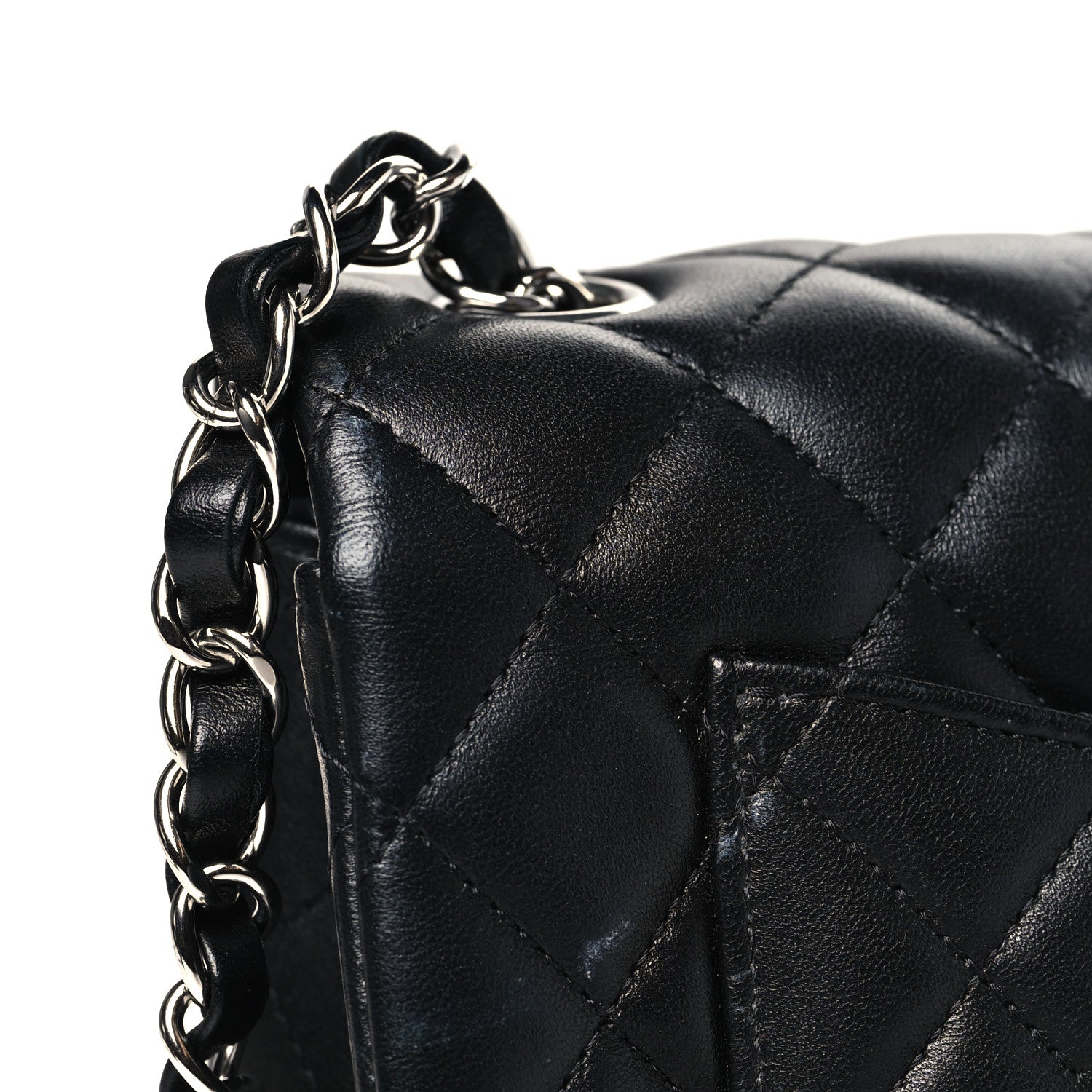 Chanel Lambskin Quilted Mini Rectangular Flap Black 11 of 12