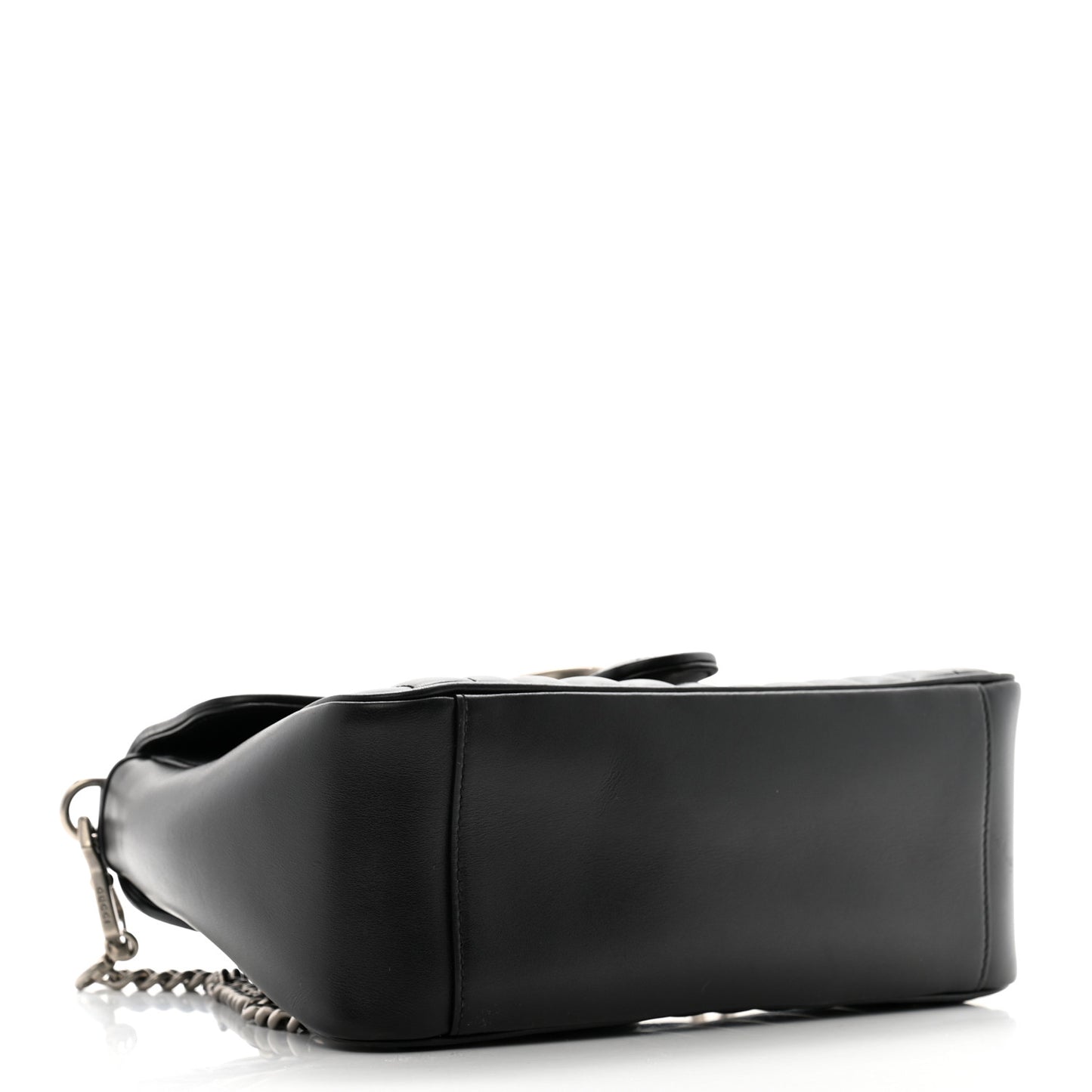 Calfskin Matelasse Aria Small GG Marmont Top Handle Shoulder Bag Black