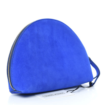 Mansur Gavriel Suede Half Moon Clutch Royal Blue 3 of 9
