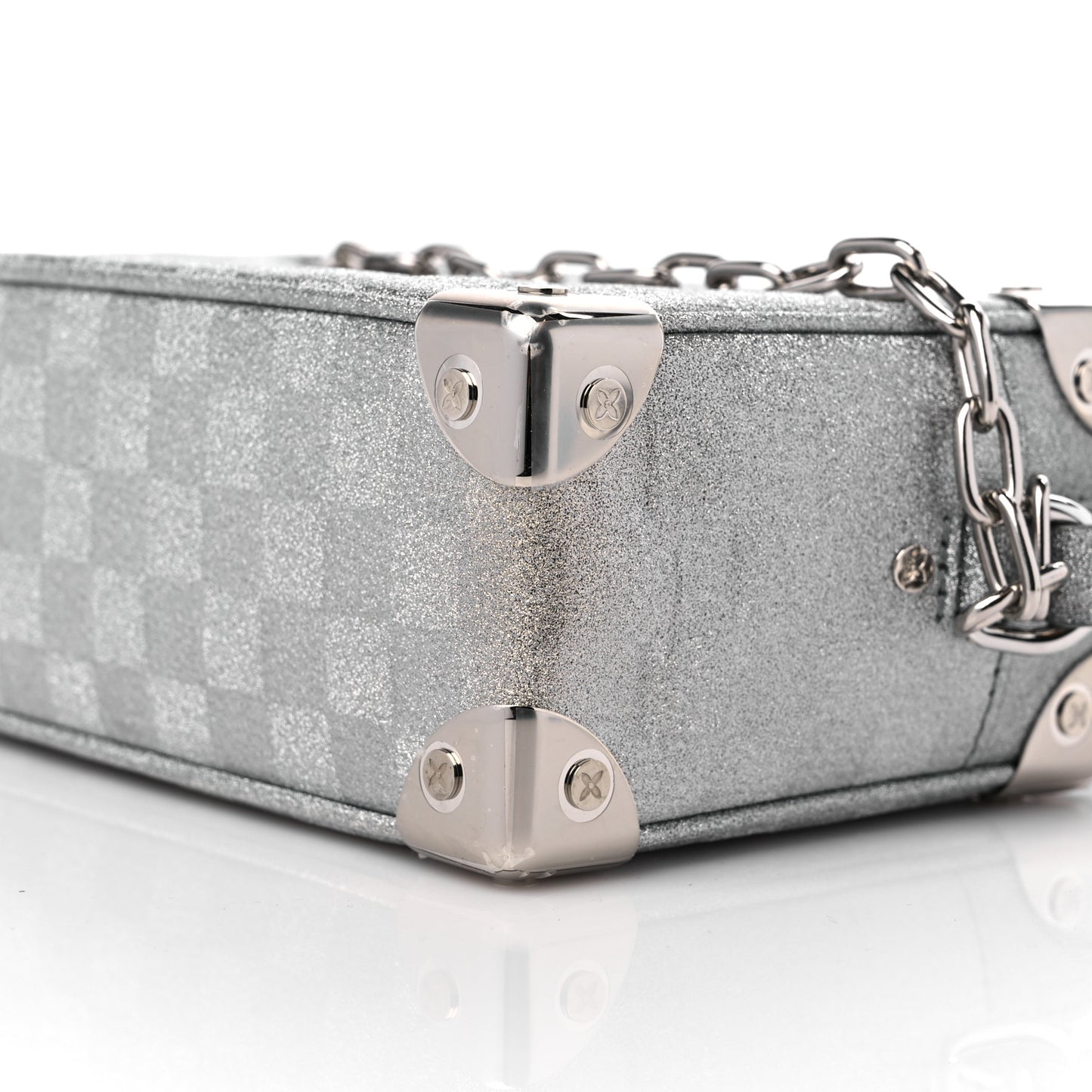 Damier Glitter Mini Soft Trunk Silver