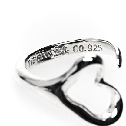 Tiffany Sterling Silver Elsa Peretti Open Heart Ring 50 5.5 3 of 3
