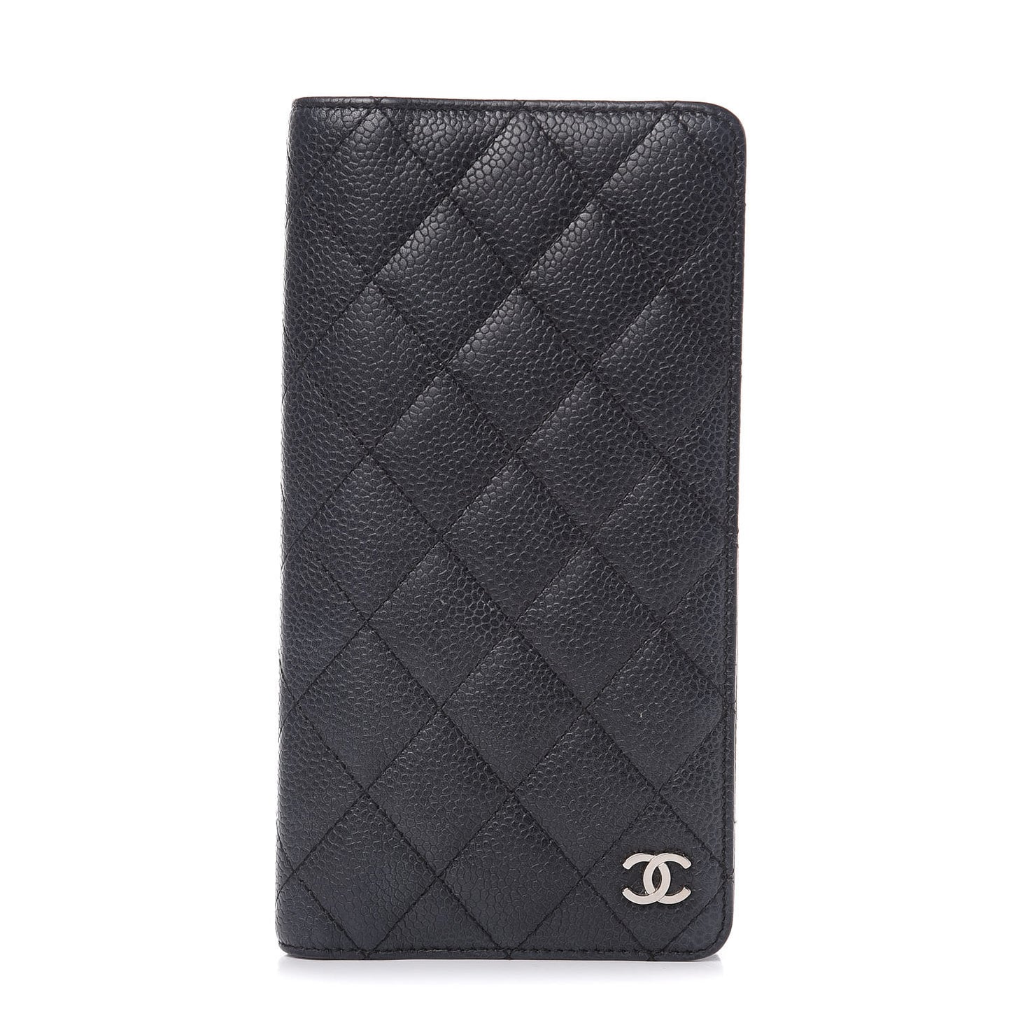 Caviar Quilted Medium Agenda Cover Black