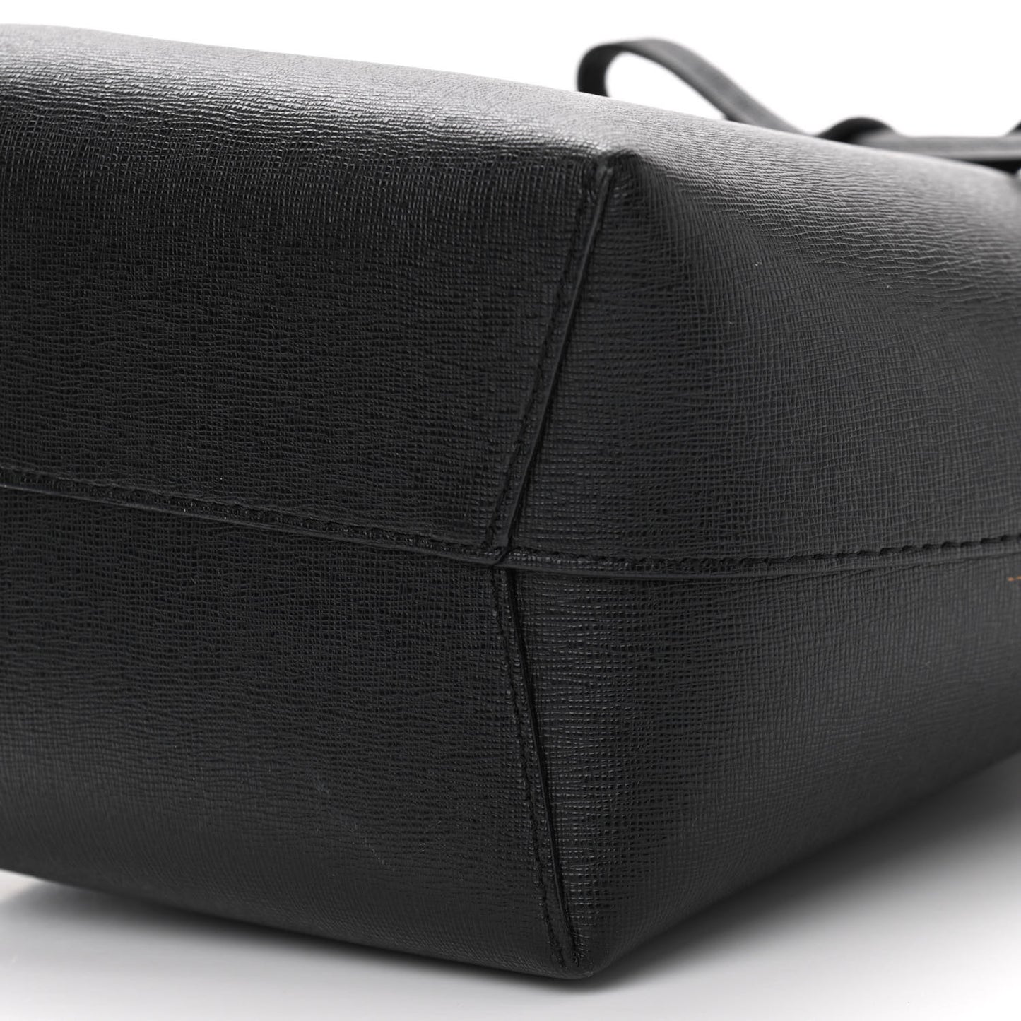 Calfskin Mini Bucket Bag Black Flamma