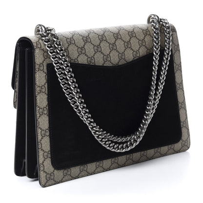 Gucci GG Supreme Monogram Medium Dionysus Shoulder Bag Black 3 of 11