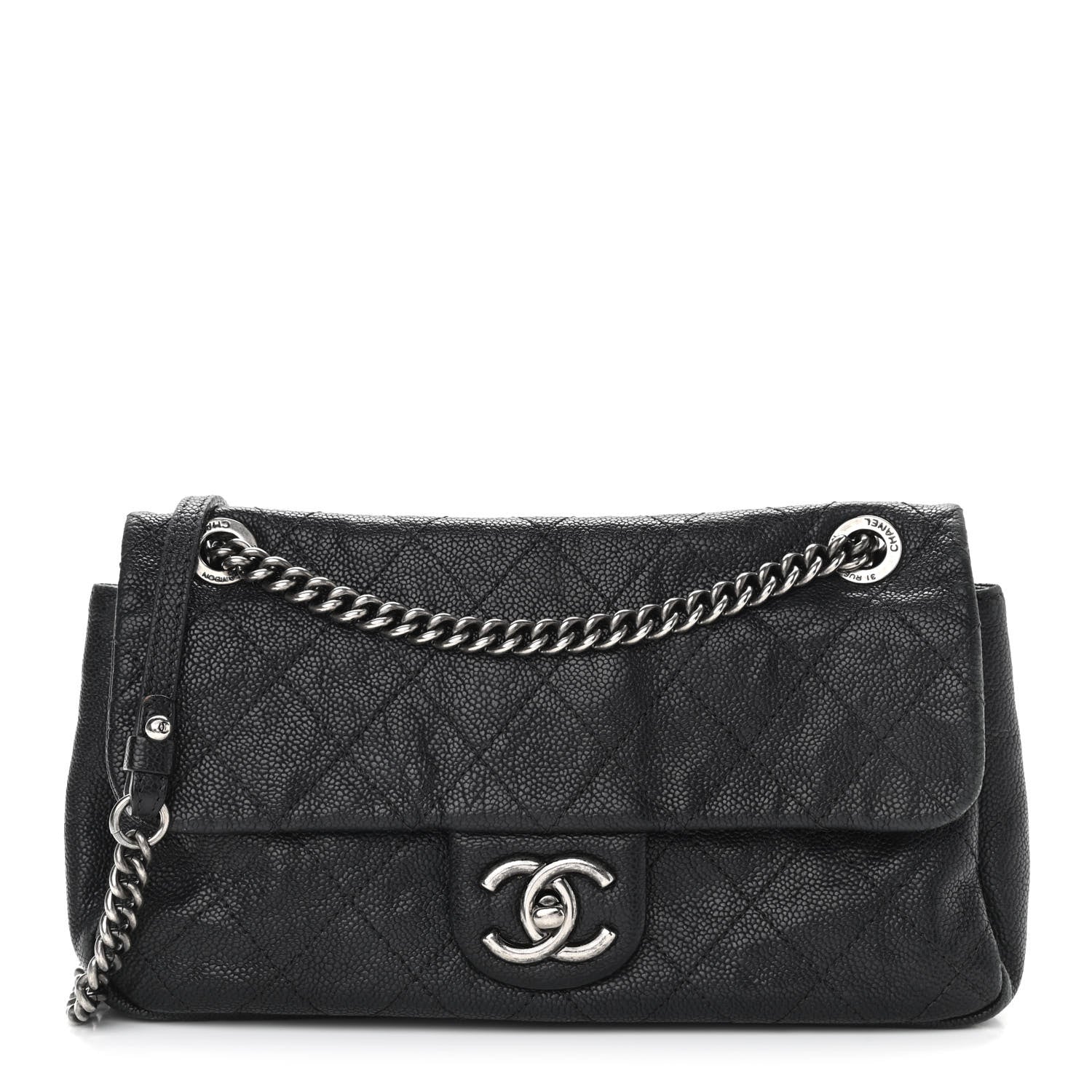 Chanel Caviar Quilted Medium Simply CC Flap Black 1 of 10