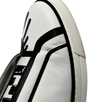 Fendi X JOSHUA VIDES Nappa Rockoclick Slip On Sneakers 37 Snow White Black 10 of 13