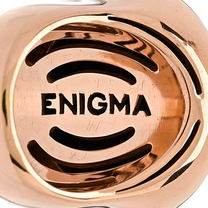 Bulgari 18K Rose Gold Diamond Jet Coral Enigma Lips Ring 56 7.5 5 of 6