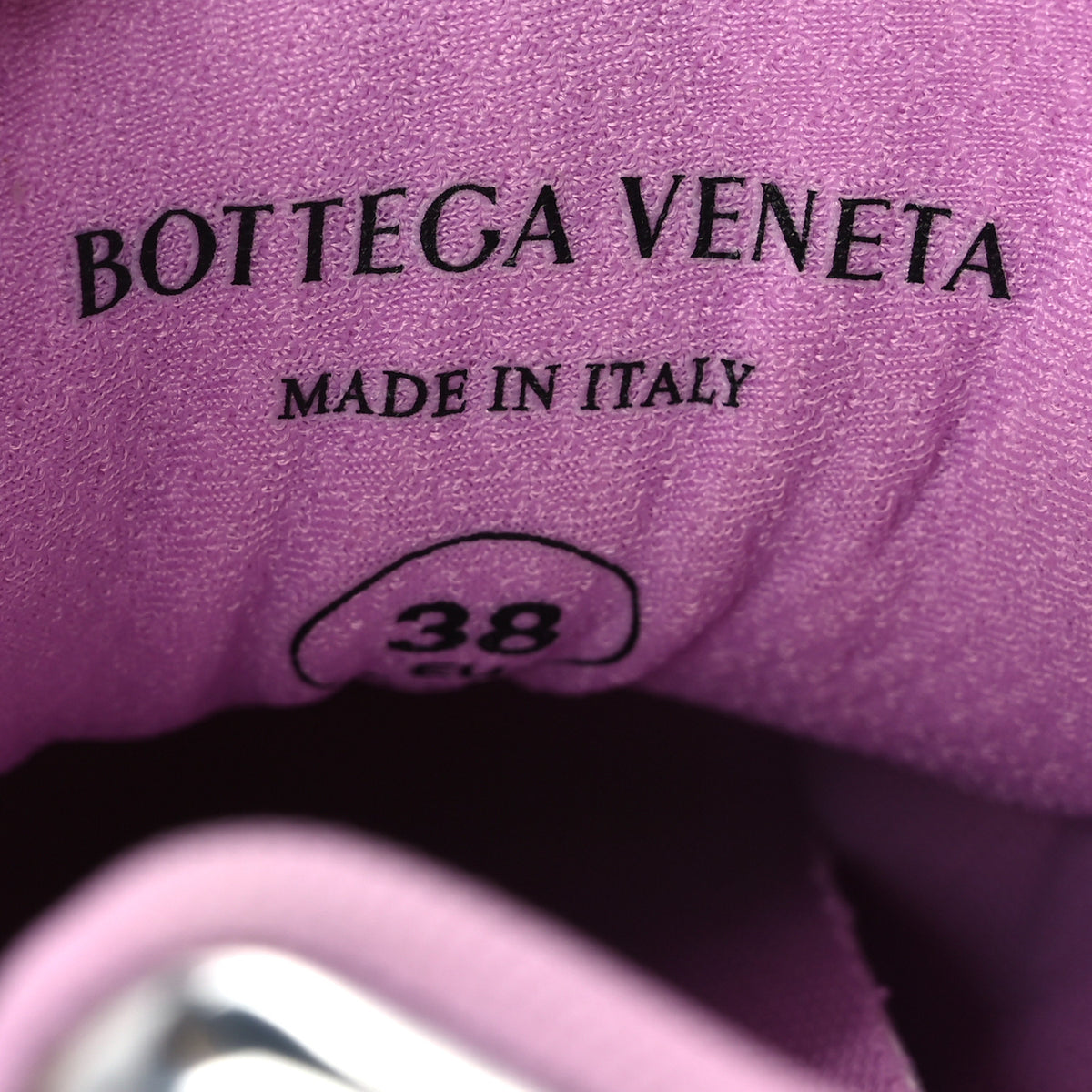 Bottega Veneta Calfskin Fishnet Fabric Orbit Sneakers 38 Gloss Silver 9 of 12
