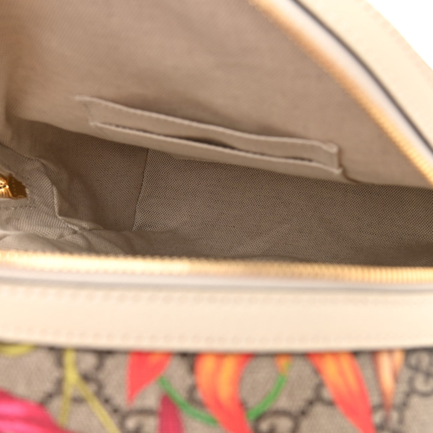 GG Supreme Monogram Flora Web Small Ophidia Day Backpack White