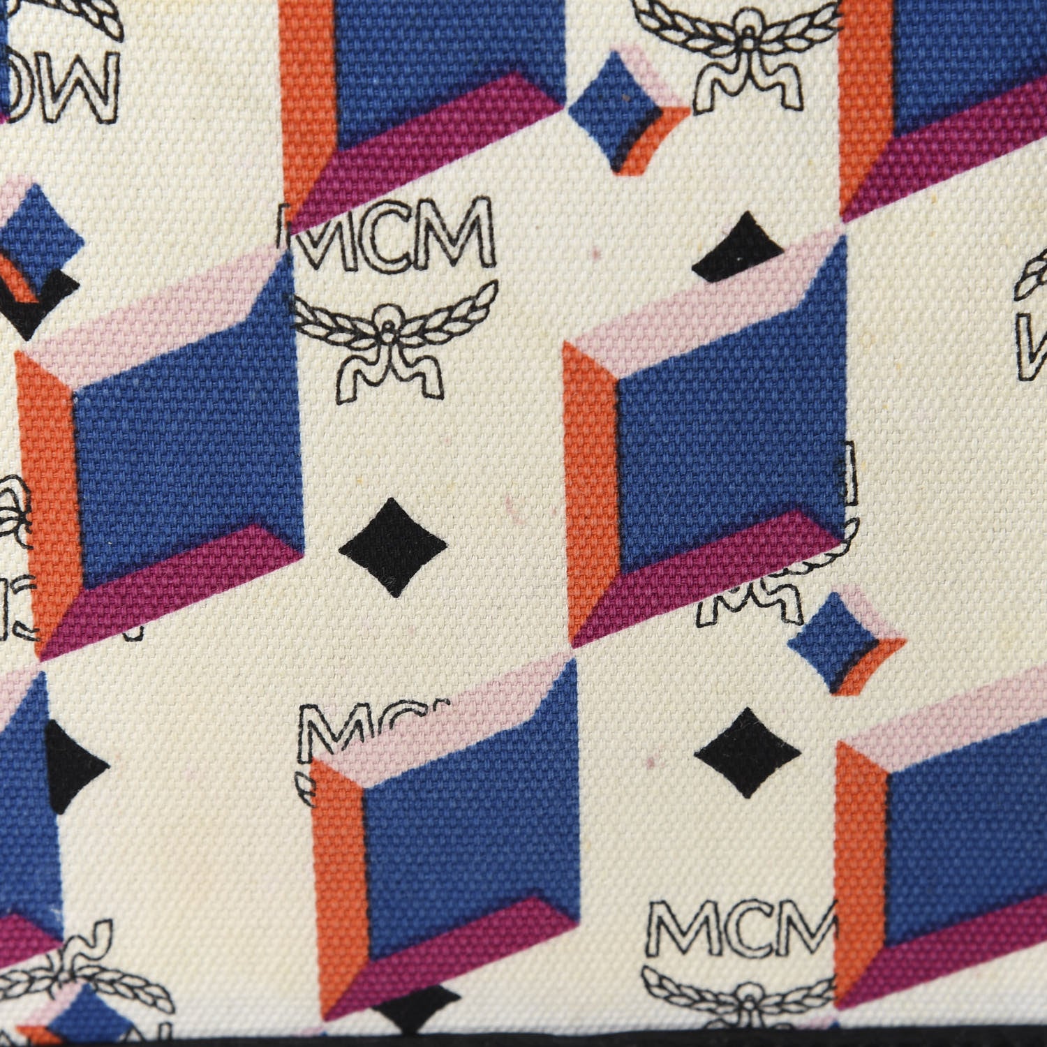 MCM Visetos Medium Project Reversible Shopper Tote White 17 of 18