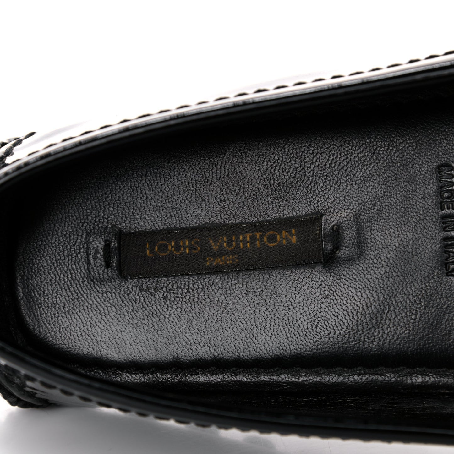 Patent Calfskin Oxford Loafers 38 Black