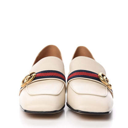 Gucci Calfskin Web Peyton Loafers 40 Mystic White 2 of 9