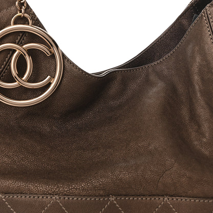 Chanel Metallic Calfskin Baby Coco Cabas Khaki 8 of 10