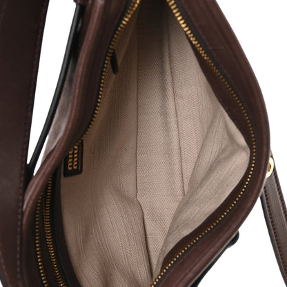 Miu Miu Nappa Aviator Regular Aventure Shoulder Bag Briarwood 5 of 9