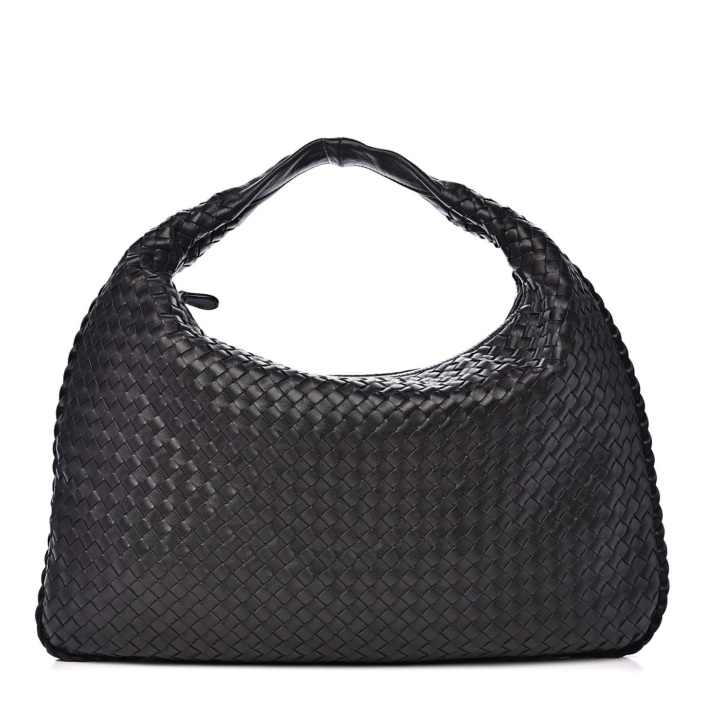 Nappa Intrecciato Large Veneta Hobo Black