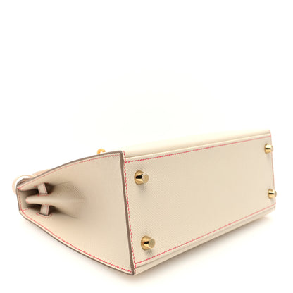 Hermes Epsom Horseshoe Kelly Sellier 25 Craie Rose Extreme 4 of 10