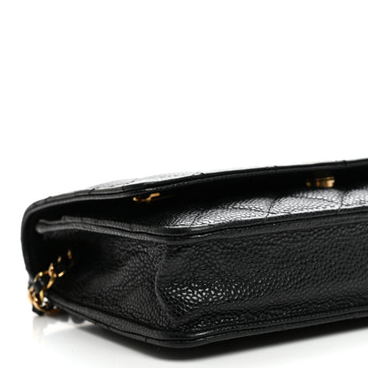 Chanel Caviar Quilted Wallet on Chain WOC Black 10 of 12