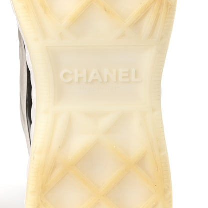Chanel Suede Calfskin Nylon Grosgrain CC Sneakers 37 White 7 of 9