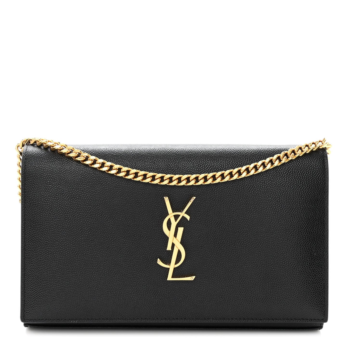 Grain De Poudre Monogram Chain Wallet Black
