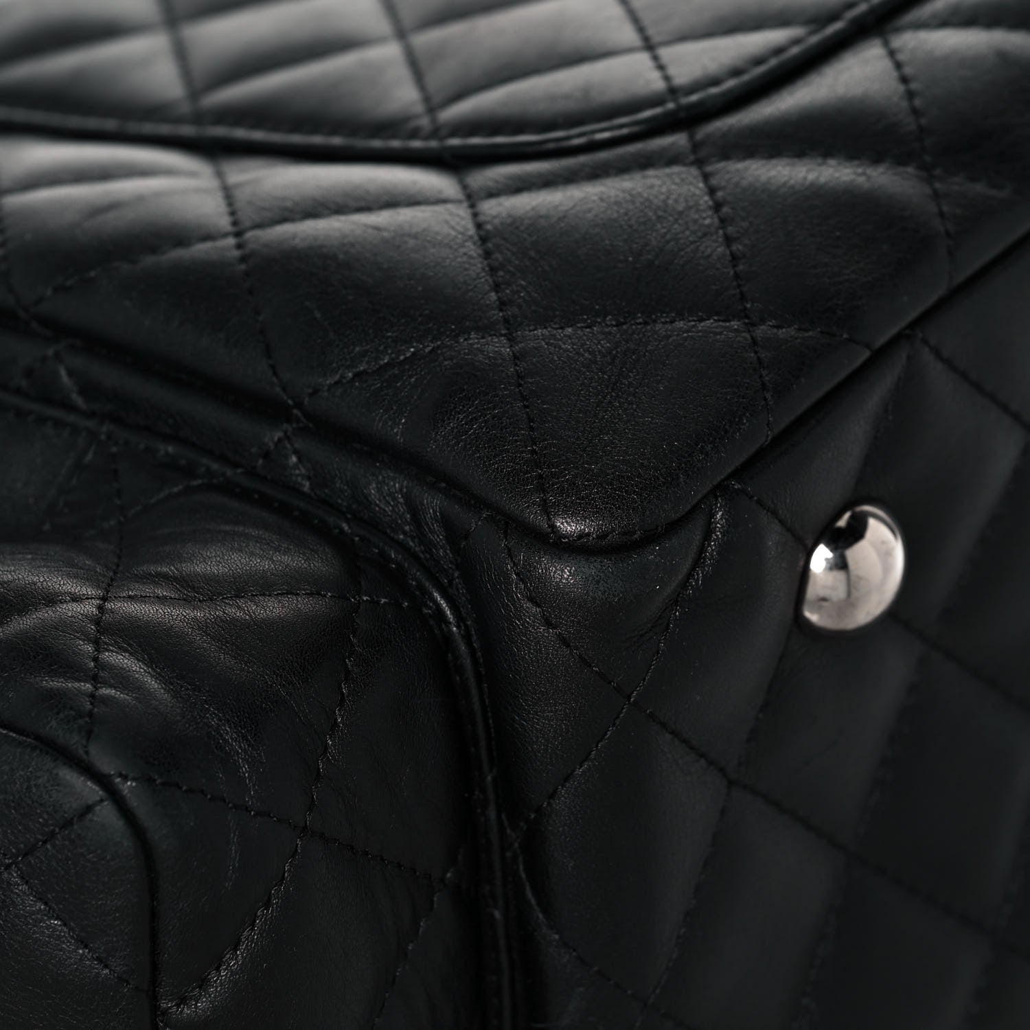 Chanel Calfskin Quilted Large Cambon Multipocket Reporter Black White 10 of 12