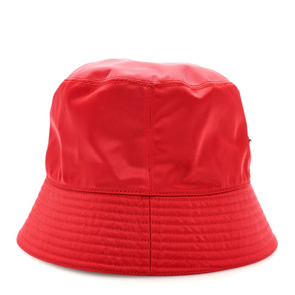 Prada Re-Nylon Metal Triangle Logo Mens Bucket Hat XL Rosso 5 of 7