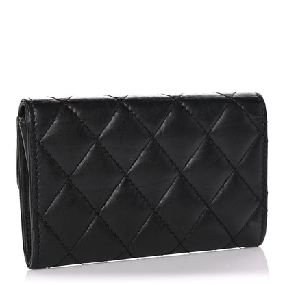 Chanel Aged Calfskin Quilted Reissue Flap Card Holder Black 3 of 15