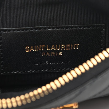 Saint Laurent Calfskin Matelasse Monogram Key Pouch Black 6 of 7