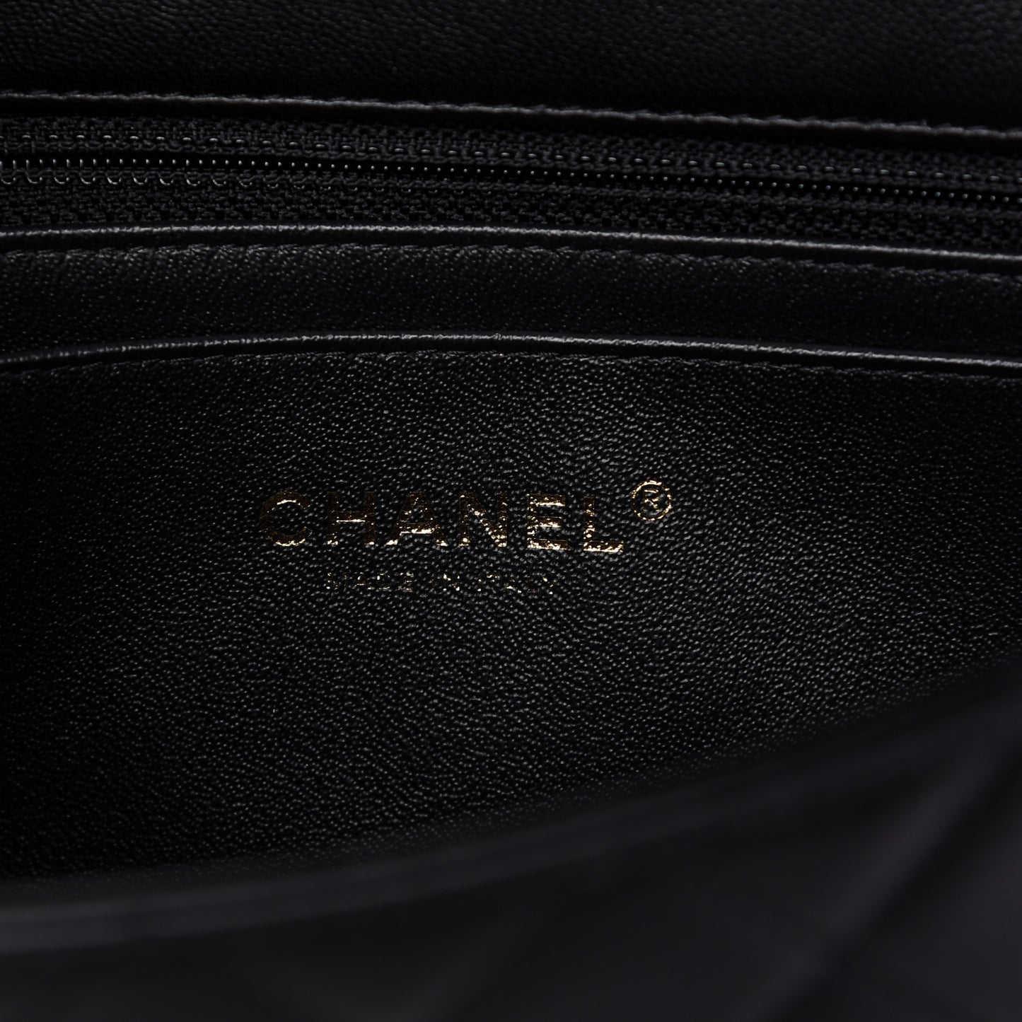 Lambskin Quilted Mini Rectangular Flap Black