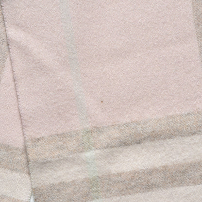 Burberry Cashmere Giant Check Fringe Scarf Pink 6 of 6