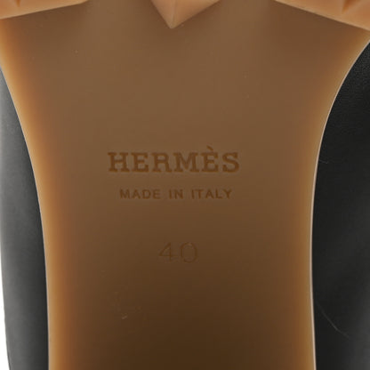 Hermes Calfskin Womens Flore 60 Mules 40 Black 8 of 8