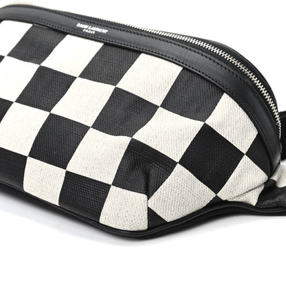 Saint Laurent Canvas Classic Belt Bag Black White 10 of 10