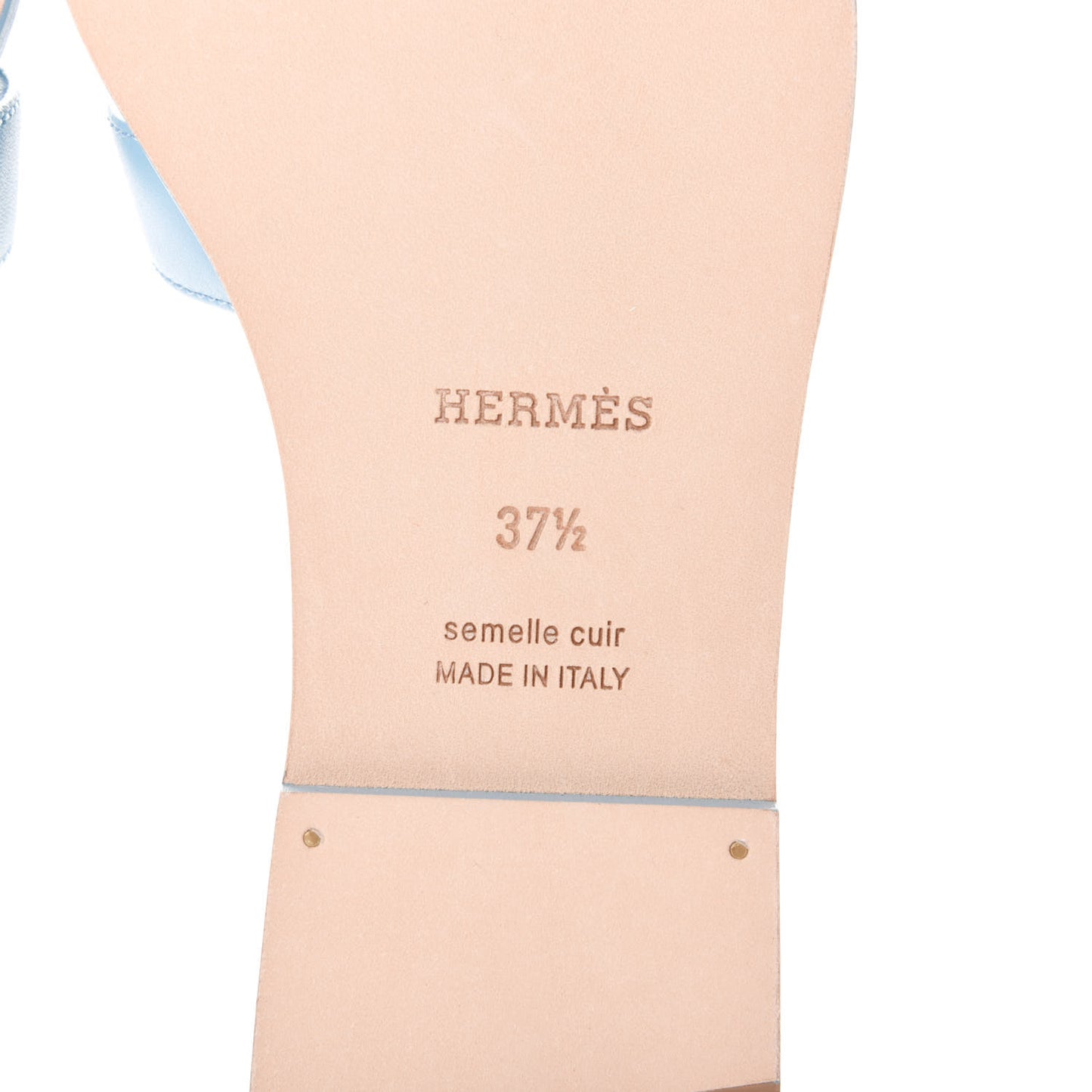Calfskin Oran Sandals 37.5 Bleu Dorset