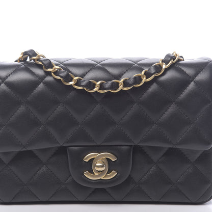 Chanel Lambskin Quilted Mini Rectangular Flap Black 10 of 11