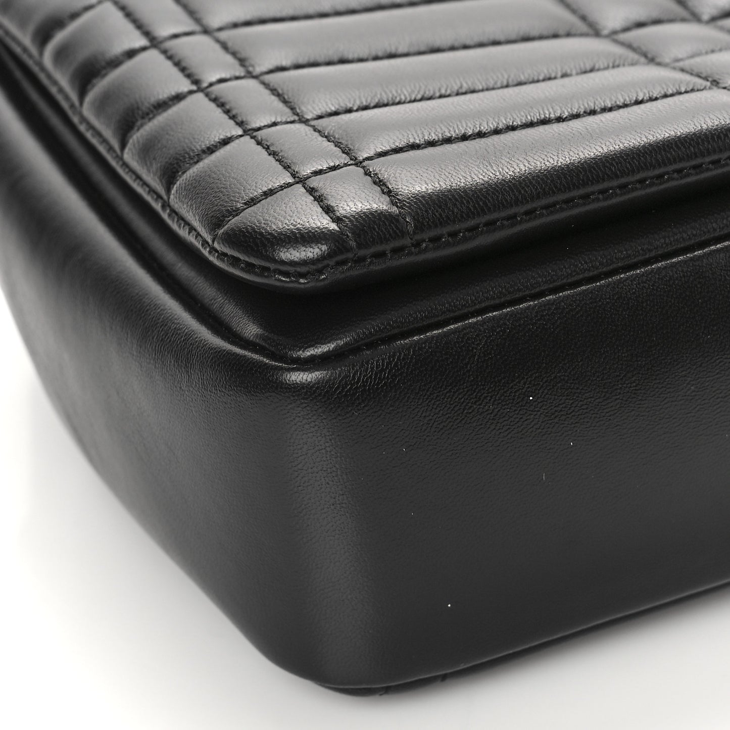 Lambskin Quilted Medium Lola Bag Black