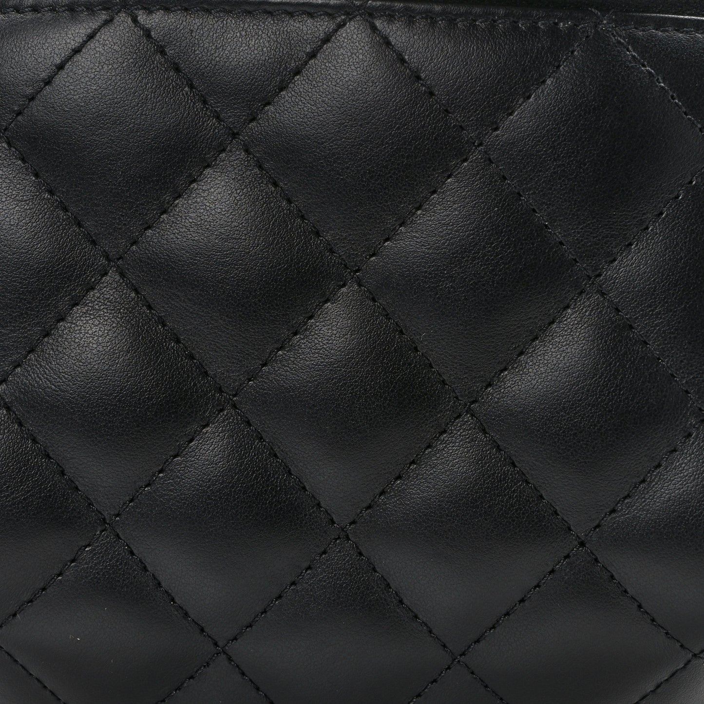 Calfskin Quilted Waist Belt Bag Black